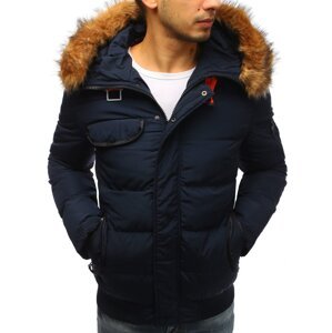 Men's Winter Quilted Dark Blue Jacket TX2525