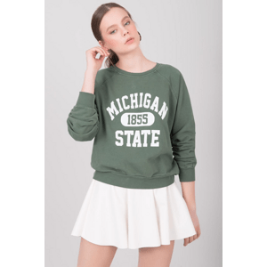 Dark green sweatshirt with BSL print