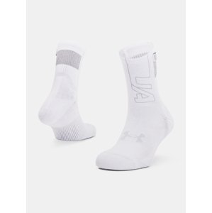 Under Armour Socks ArmourDry Run Crew-WHT - unisex