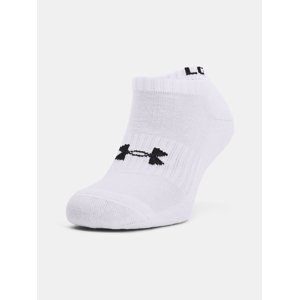 Under Armour Socks Core No Show 3Pk-WHT - unisex