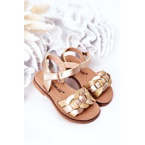 Boto Children's Sandals With Snake Pattern Gold Baxlee