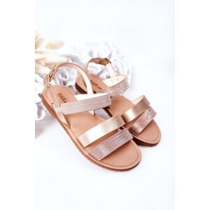 Boto Children's Shiny Sandals Champagne Natalie