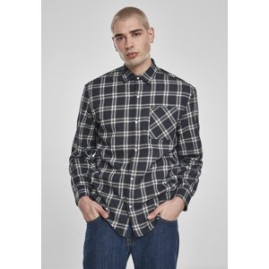 Oversized Check Shirt Midnight/White