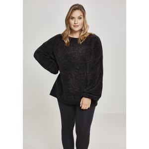 Women's oversize chenille sweater black
