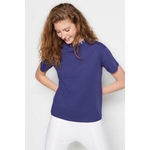 Ženska majica Trendyol Collar Printed