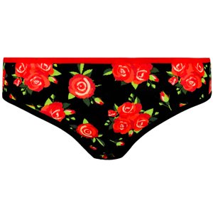 Women's panties Frogies Black Red Rose