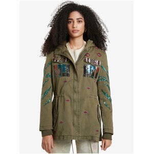 Khaki Desigual Flix Lightweight Jacket - Women