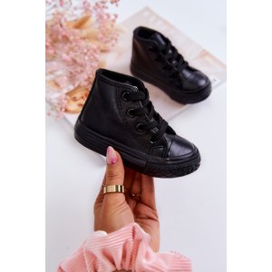 Boto Children's Leather High Sneakers Black Marney