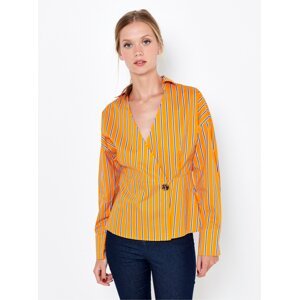 Orange striped blouse CAMAIEU - Women's