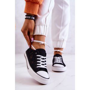 Boto Women's fabric sneakers with openwork Black Venture
