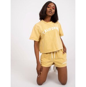 Yellow Women's Cotton Summer Set