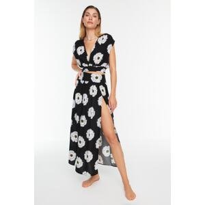 Trendyol Floral Patterned Woven Top and Bottom Set with slits
