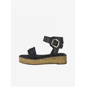 Black leather sandals Tamaris - Women's