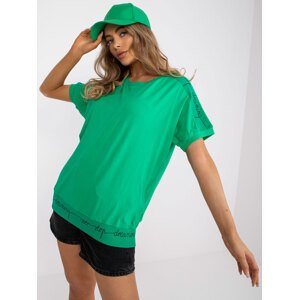 Ženska majica Fashionhunters i523_RV-BZ-7647.62Pciemny zielony