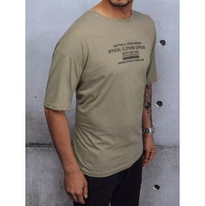 Men's T-shirt with khaki print Dstreet z