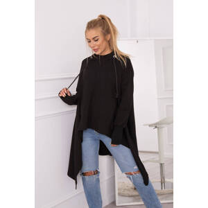 Blouse with black flared at the bottom