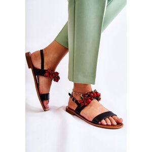 Boto Fashionable Sandals With Beads Black Hally
