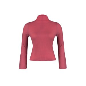 Trendyol Curve Pale Pink Collar Detailed Knitted Blouse