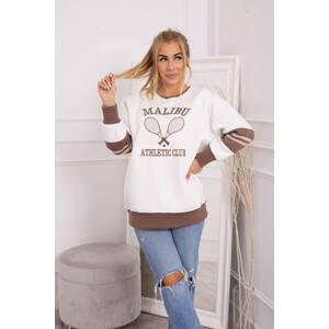 Malibu insulated sweatshirt ecru+mocca