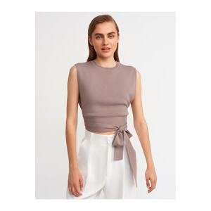 Dilvin 1100 Low-cut Back Knitwear Blouse-mink