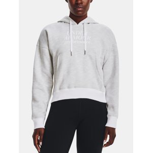 Under Armour Sweatshirt Essential Script Hoodie-WHT - Women