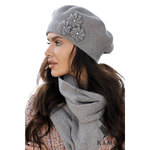 Ženska beretka Kamea Kamea_Beret_K.22.020.34_Dark_Beige