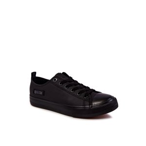 Men's low leather sneakers Big Star KK174009 Black
