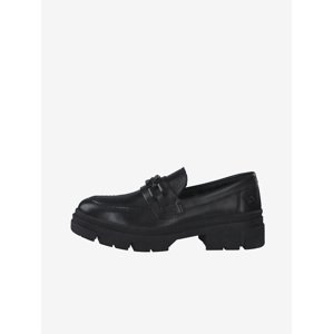 Tamaris women's black leather loafers