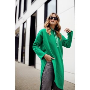 Green insulated sweatshirt tunic Fasardi