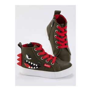 Denokids Dinosaur Boys' Khaki Sneakers Sneakers