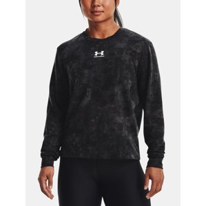 Under Armour T-Shirt Rival Terry Print Crew-BLK - Women