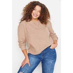 Trendyol Curve Stone Crew Neck Thessaloniki Thin Knitted Sweatshirt