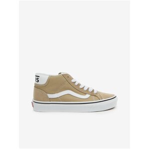 Beige women's ankle sneakers with suede details VANS UA Mid S - Women's