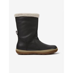 Black Women's Winter Boots with Faux Fur Camper Trail