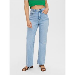 Light blue straight fit jeans VERO MODA Kithy - Women