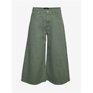 Green cropped wide jeans VERO MODA Clive - Women