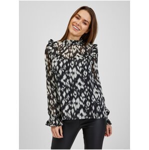 White-black women's patterned blouse ORSAY - Ladies