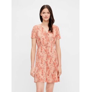 Orange Floral Dress Pieces Emanuelle - Women