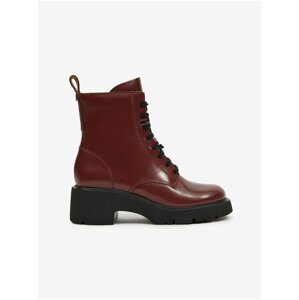 Burgundy women's ankle leather boots Camper - Women's