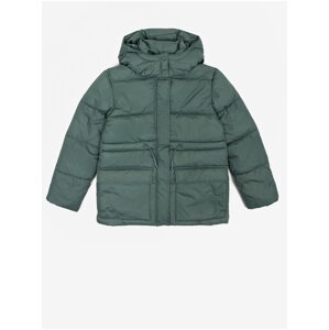 Green girls' quilted winter jacket with detachable hood Tom Tailor - Girls