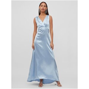 Light blue women's satin maxi dress VILA Sittas - Women's