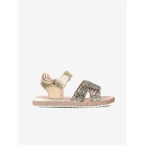 Girl's sandals in gold-pink color Richter - Girls