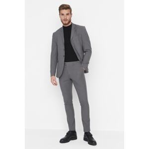 Trendyol Gray Men's Slim Fit Pipe Leg Classic Trousers