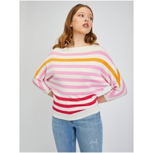 Orsay Pink-cream Women's Striped Sweater - Women