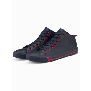Ombre Men's contrast sneakers with raised upper - navy blue