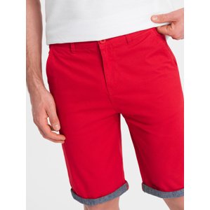 Ombre Men's chinos shorts with contrasting turn-up