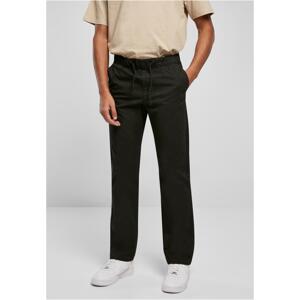 Straight slit trousers black