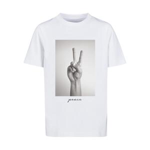 Children's T-shirt with peace sign white