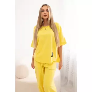 Women's set T-shirt + pants - yellow