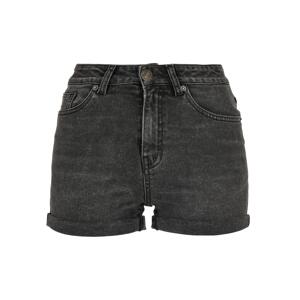 Women's 5-pocket shorts, black stones, washed